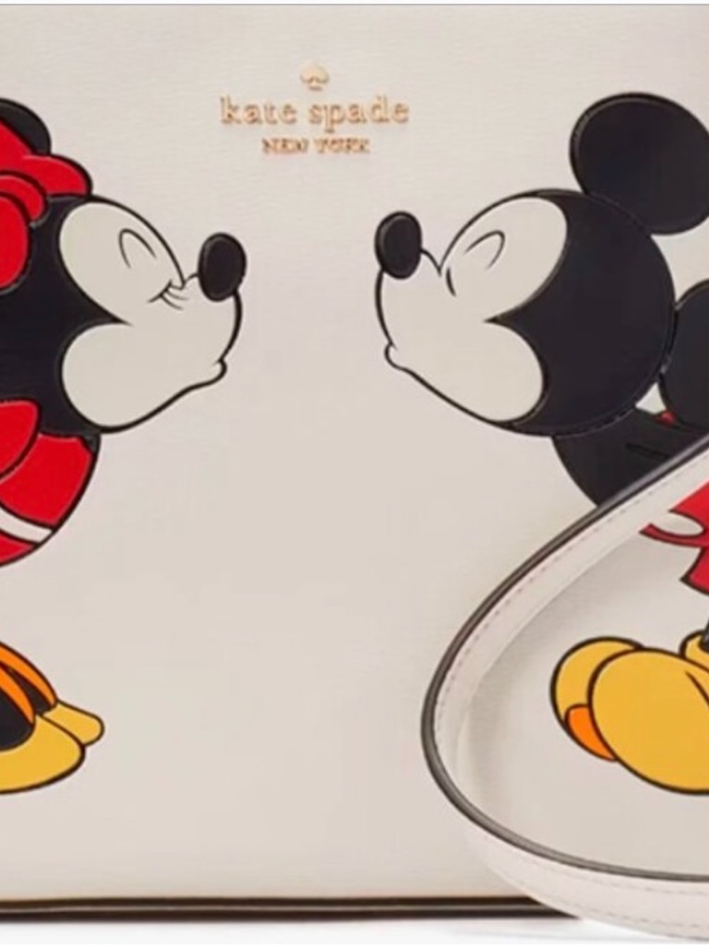 NWT Disney X New York Kate Spade Minnie Mickey Kissing mini tote crossbody bag - Picture 5 of 9